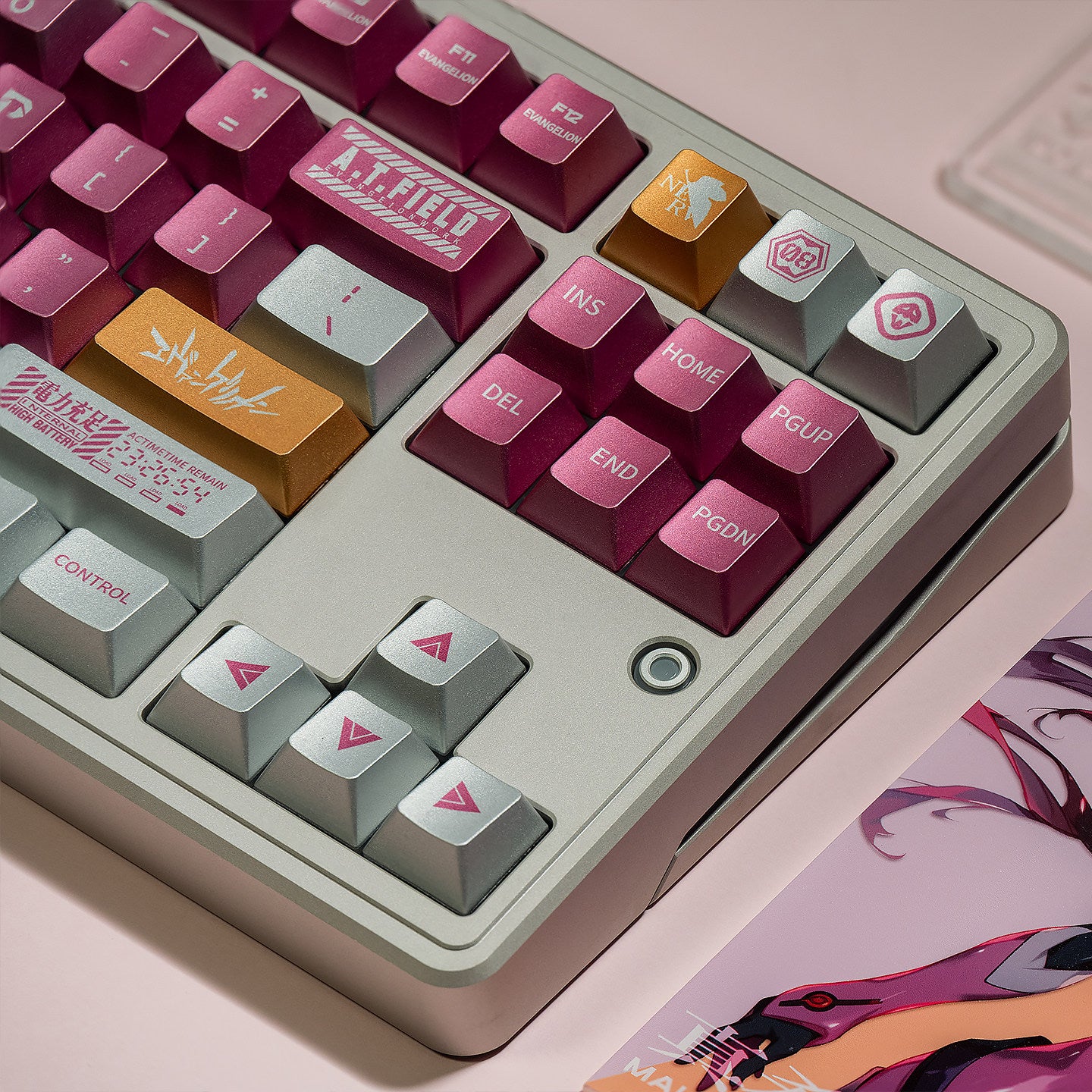 Pink Mecha-08 keycaps - Diykeycap