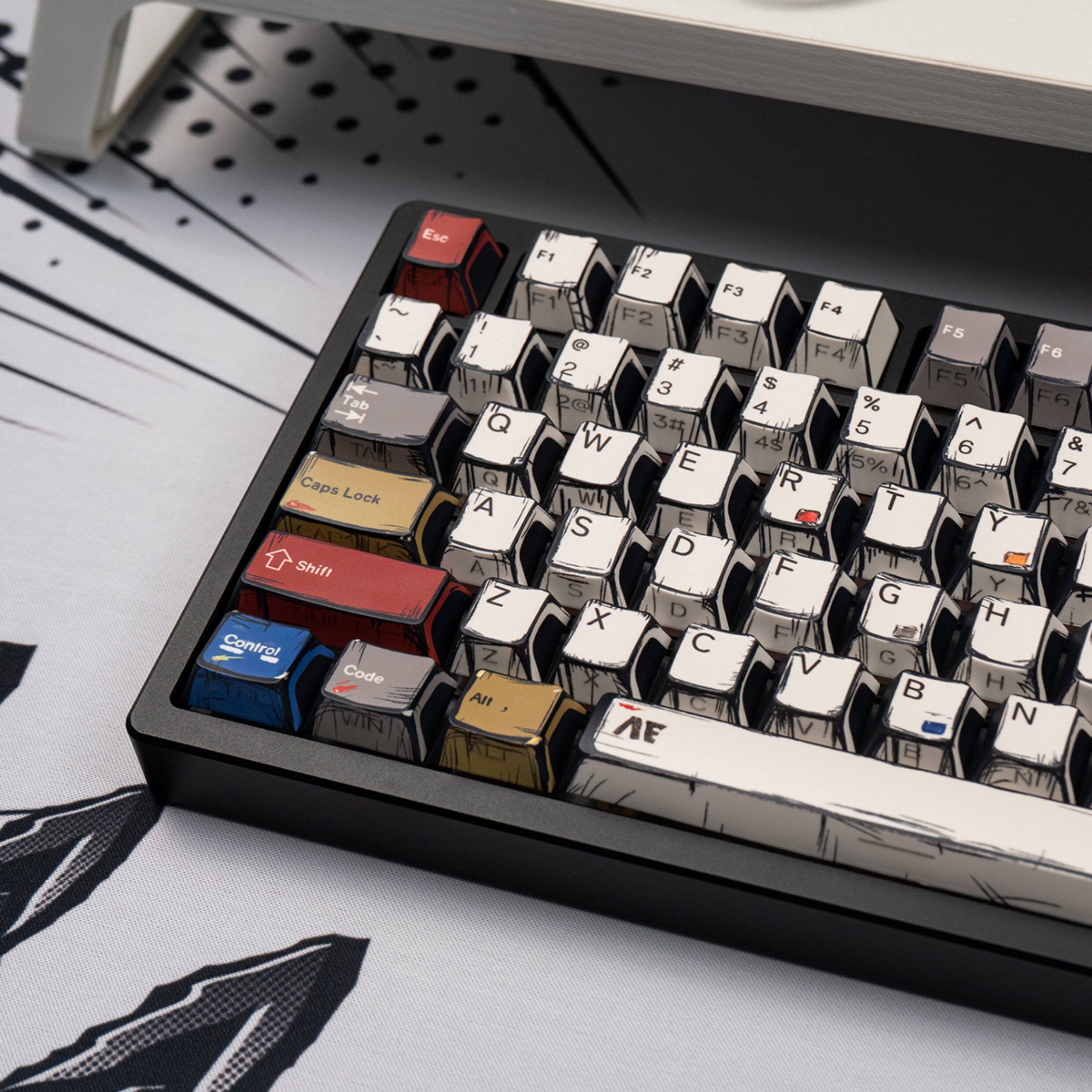 Mixed-Light Comic (Side-lit) keycaps - Diykeycap