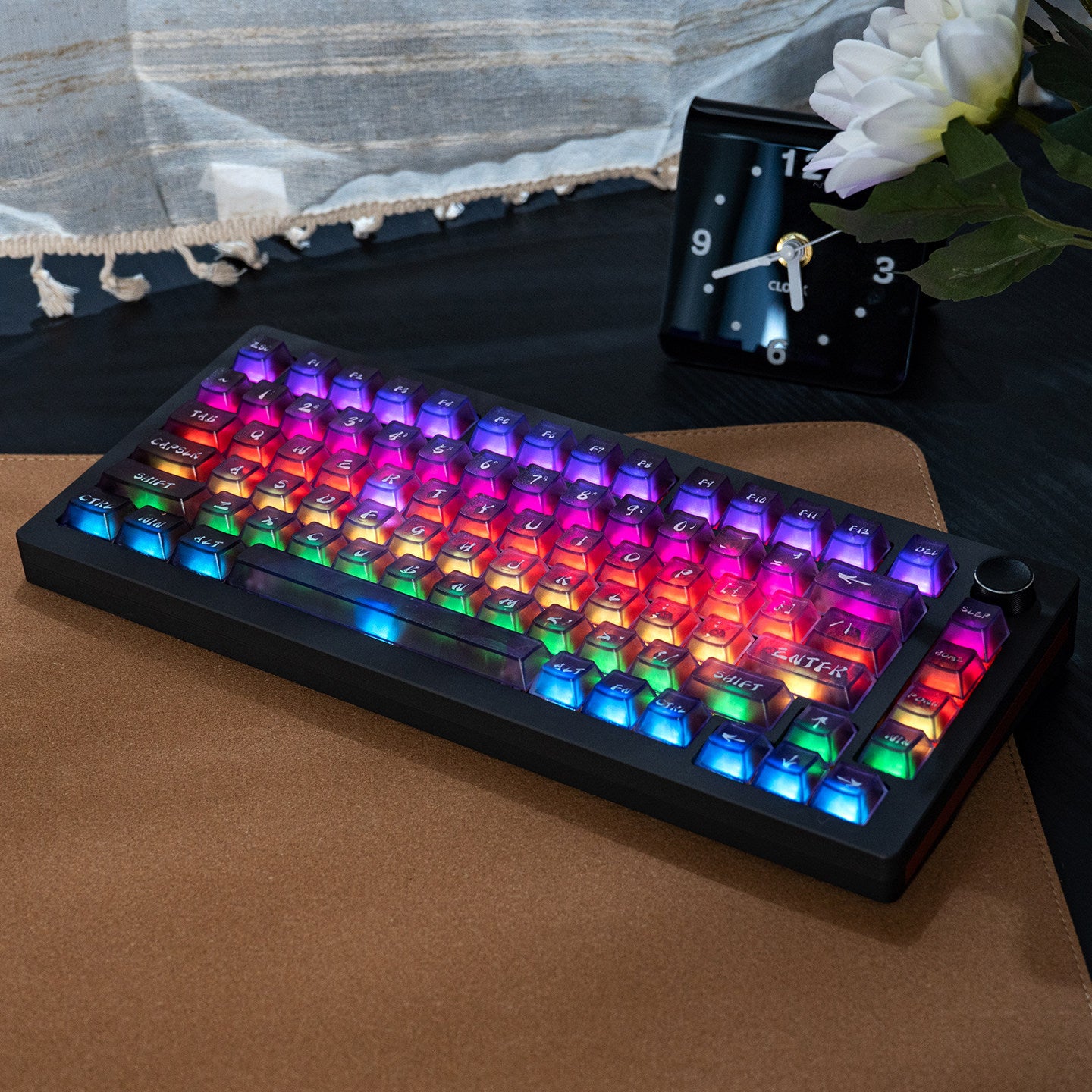 Starfire Gradient Frosted Translucent keycaps - Diykeycap