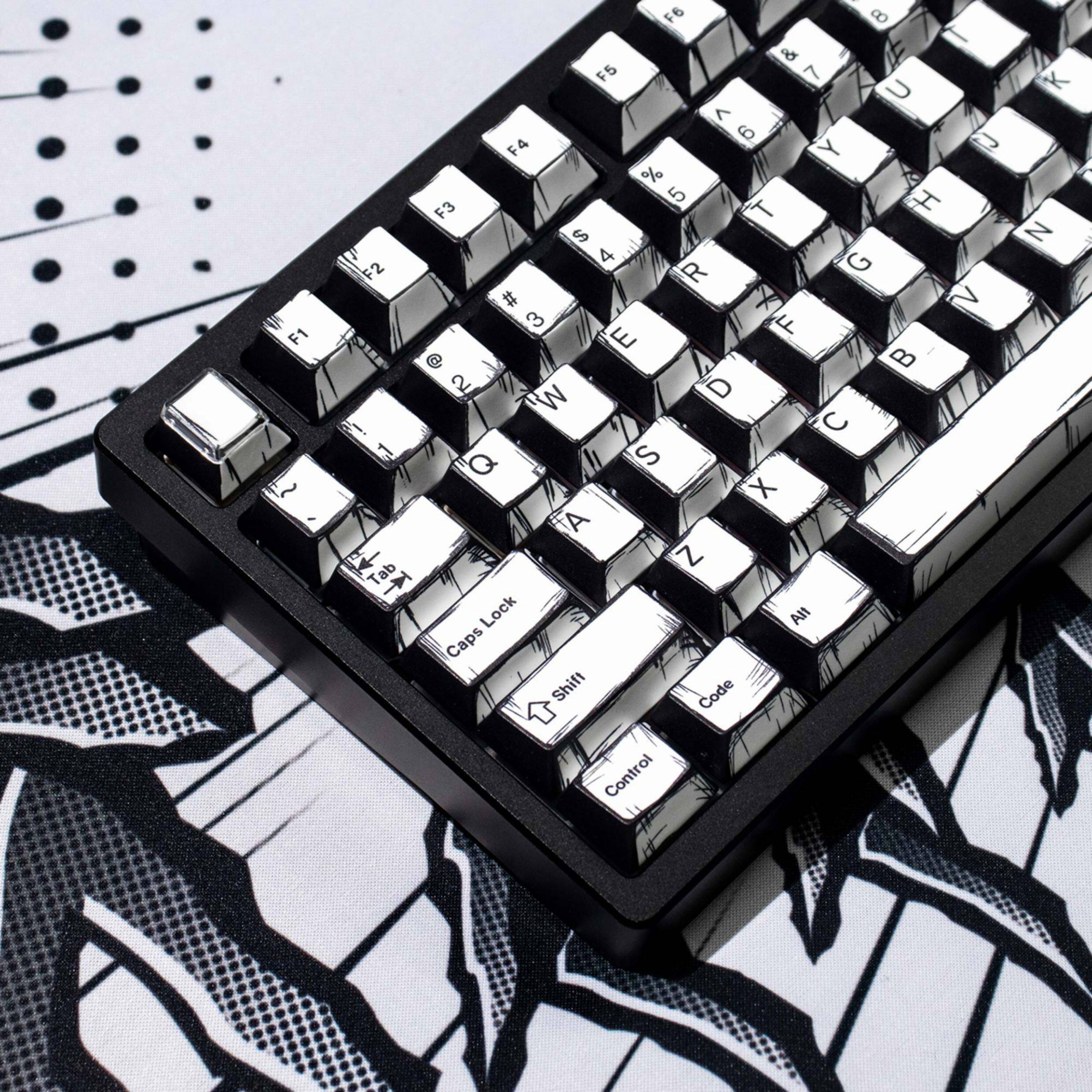 Comic White keycaps - Diykeycap