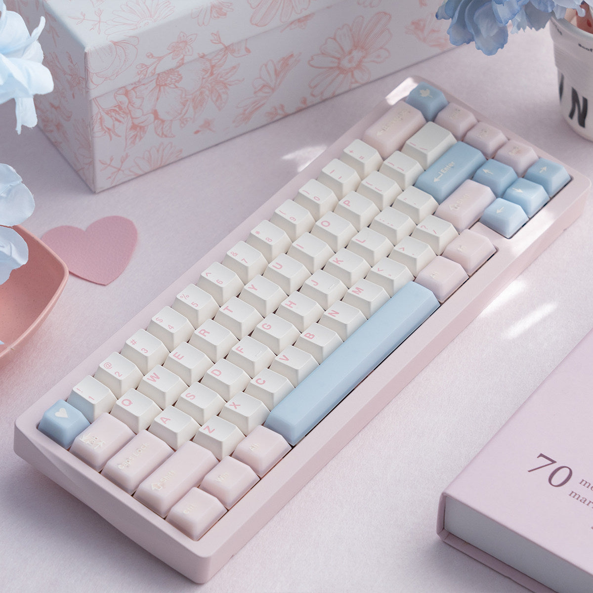 White Peach Oolong keycaps - Diykeycap