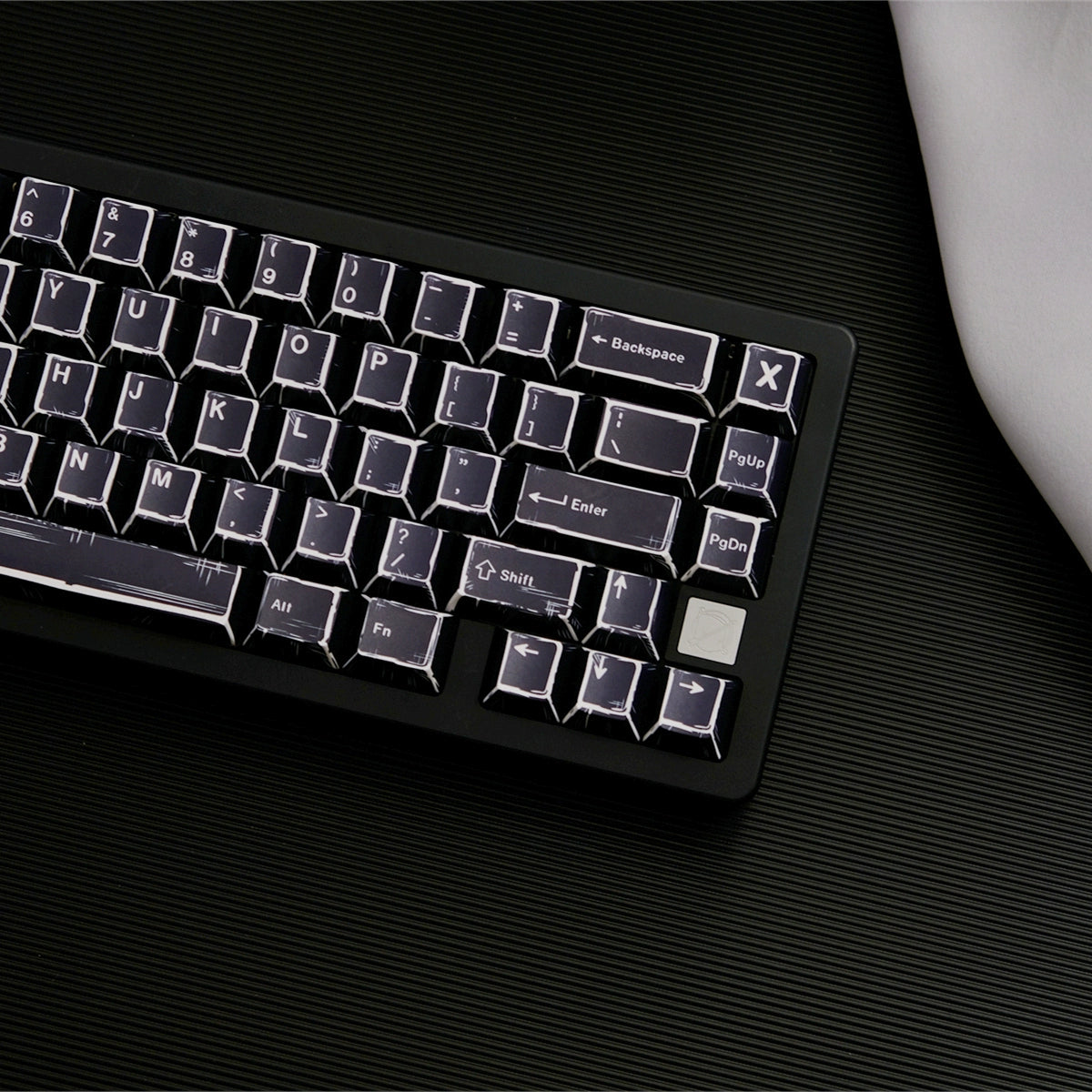 Manga style Minimalist Black Keycaps