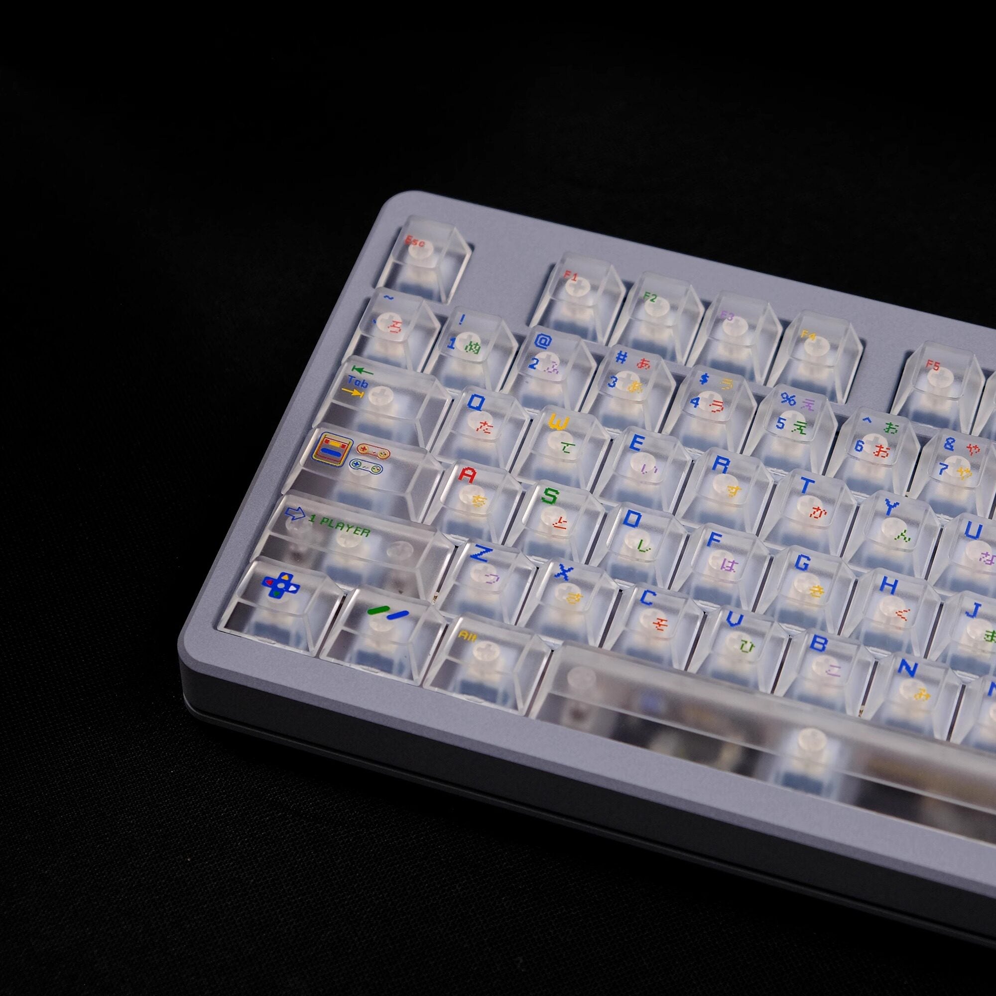 Childlike Black White Magnetic Switch Shine Through Keycaps - Diykeycap