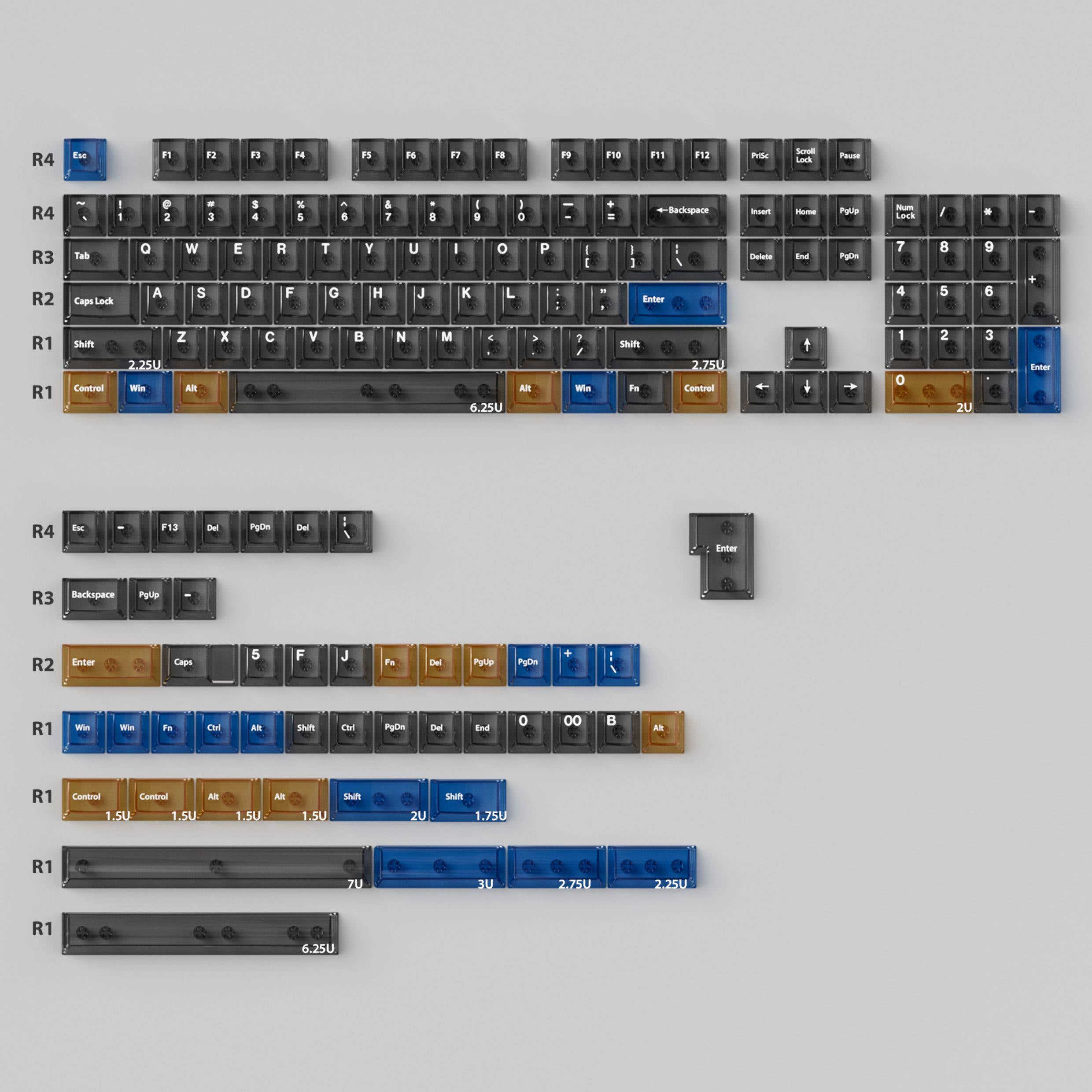 Stellar Clear PC Keycaps - Diykeycap