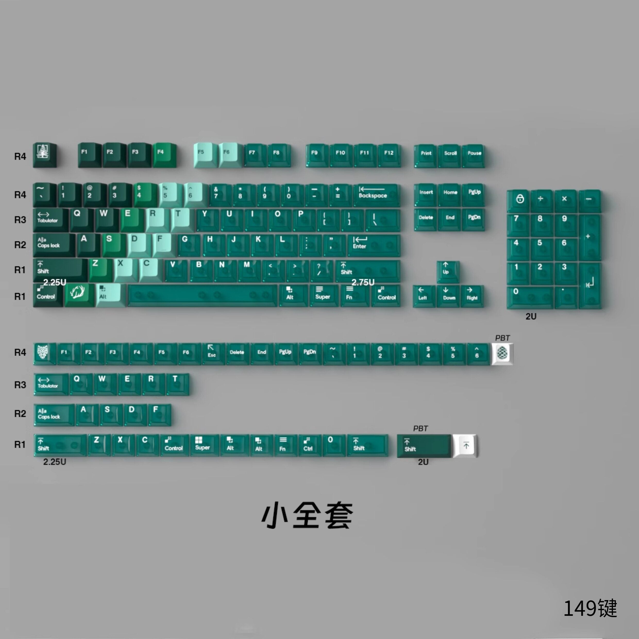 Forest Ice Crystal keycaps - Diykeycap