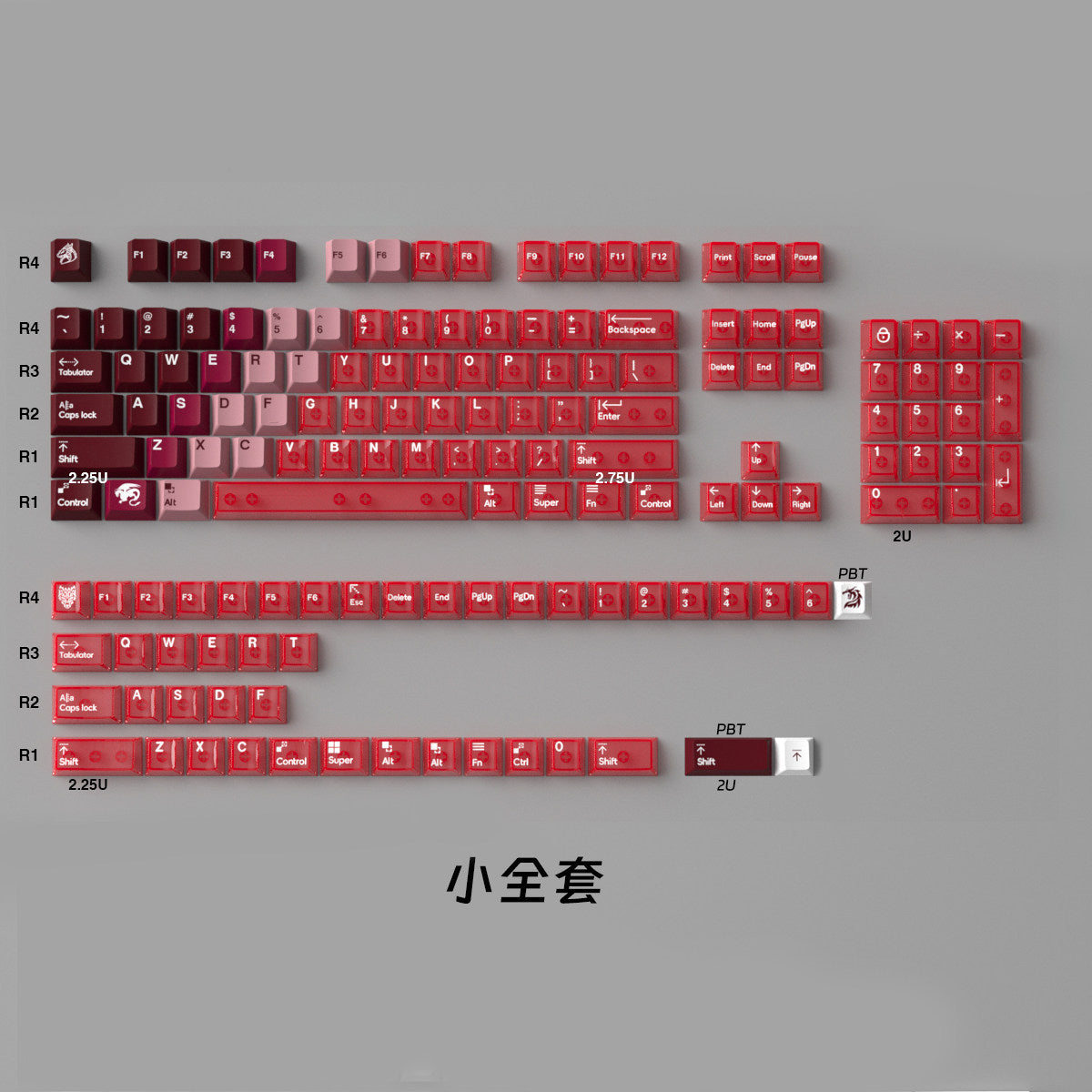 Snow Mountain Crimson Flame Dragon - Diykeycap