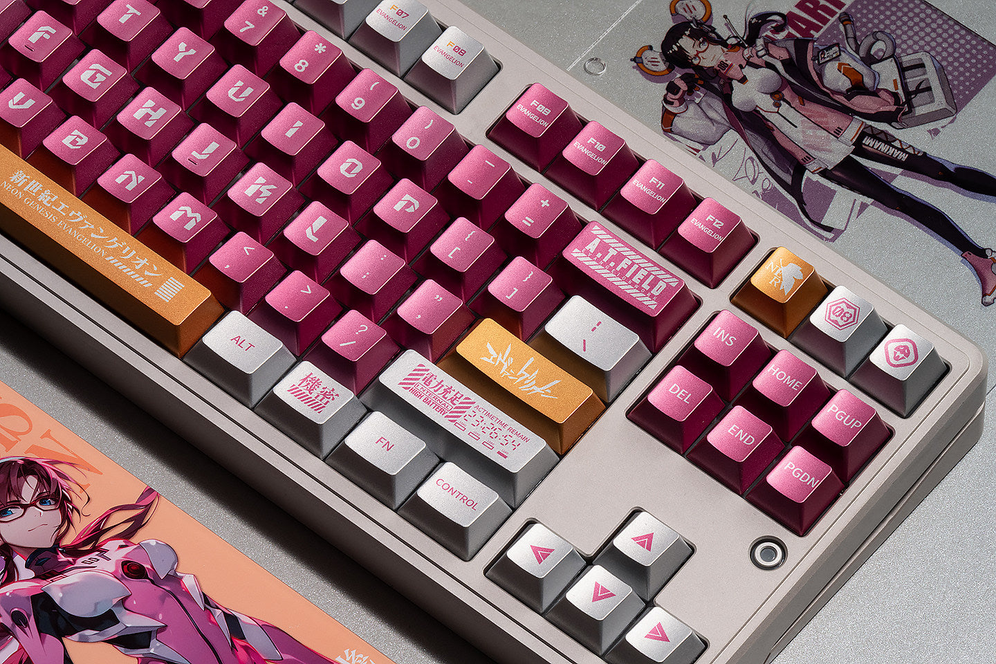 Pink Mecha-08 keycaps - Diykeycap