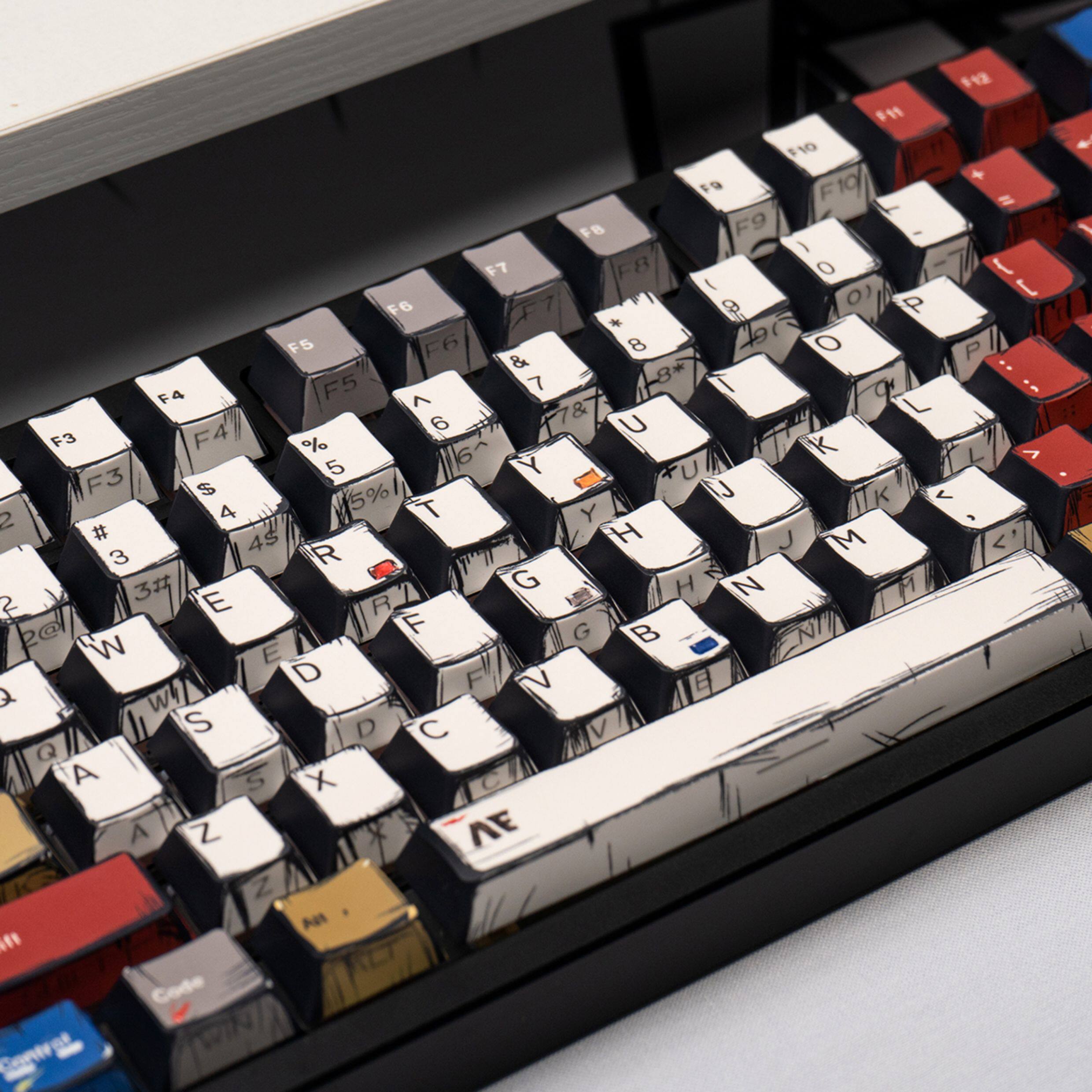 Mixed-Light Comic (Side-lit) keycaps - Diykeycap