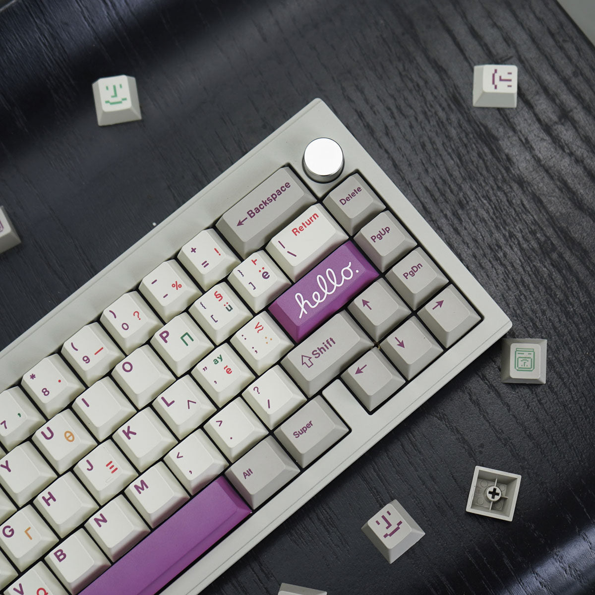 Retro Purple Greek Mechanical Keyboard Keycaps - Diykeycap