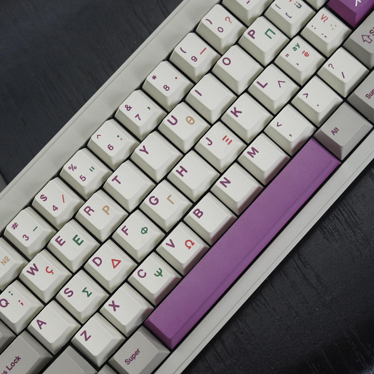 Retro Purple Greek Mechanical Keyboard Keycaps - Diykeycap