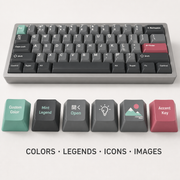 Custom keycap colors, legends, icons and uploaded images