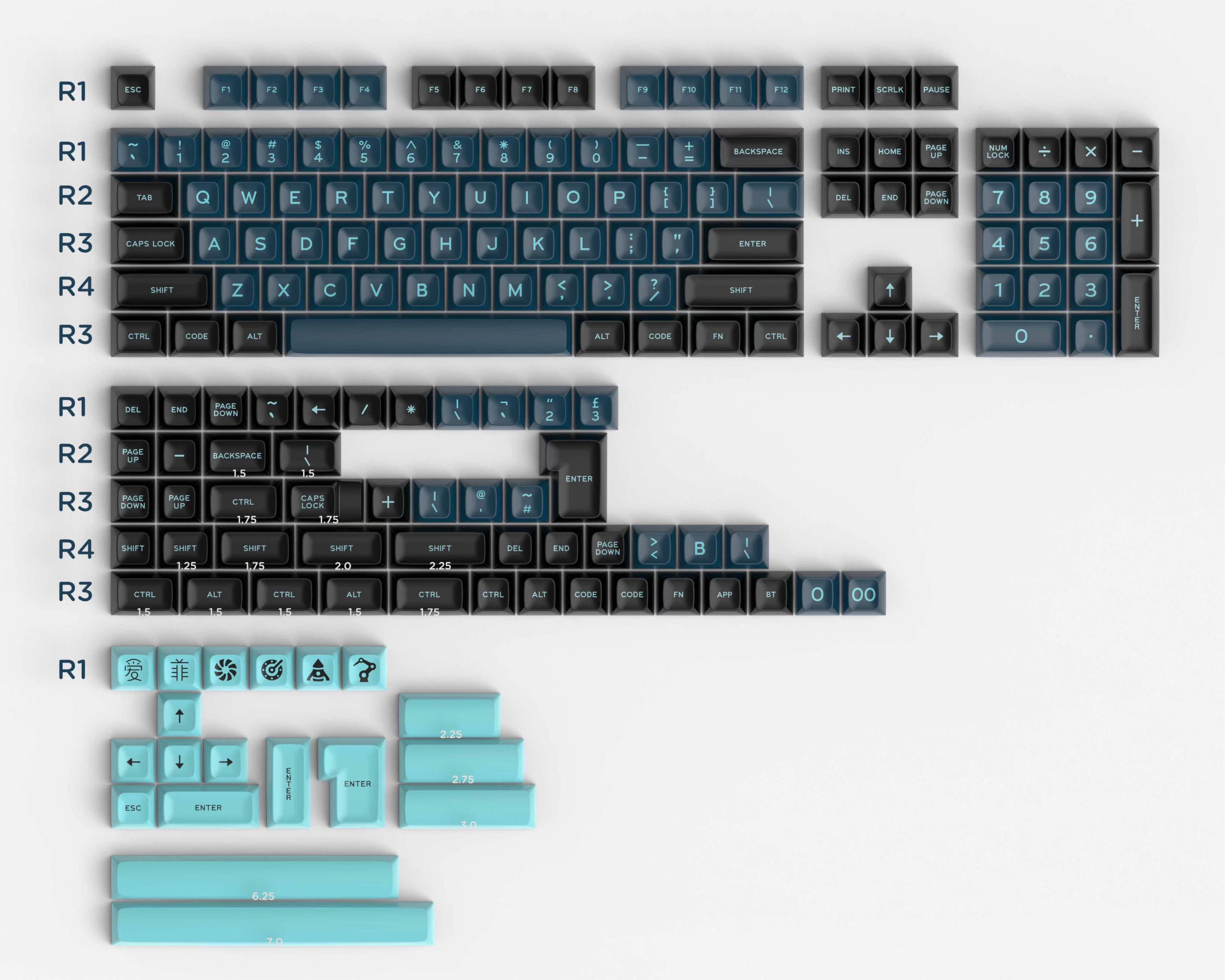 SA Profile Monster keycaps - Diykeycap