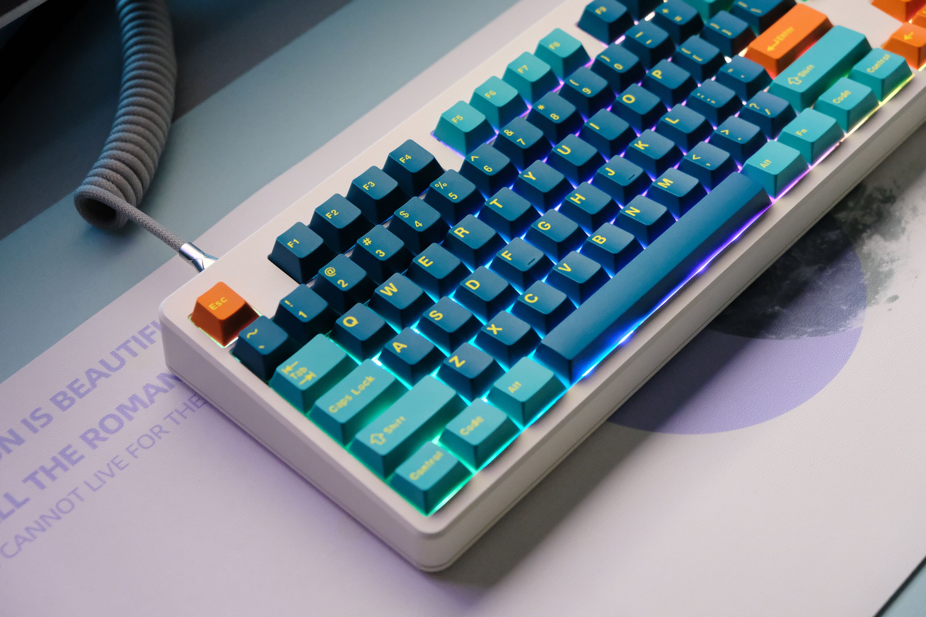 171 key ABS Double Shot Marrs Green/Aero Keycaps - Diykeycap