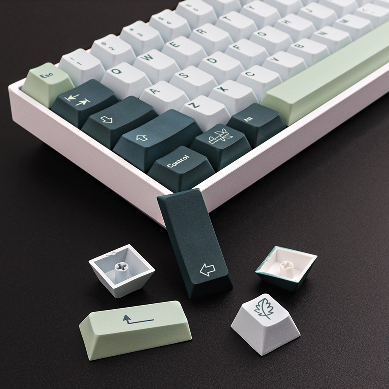 Botanical(Grass green) Keycaps Set - Diykeycap
