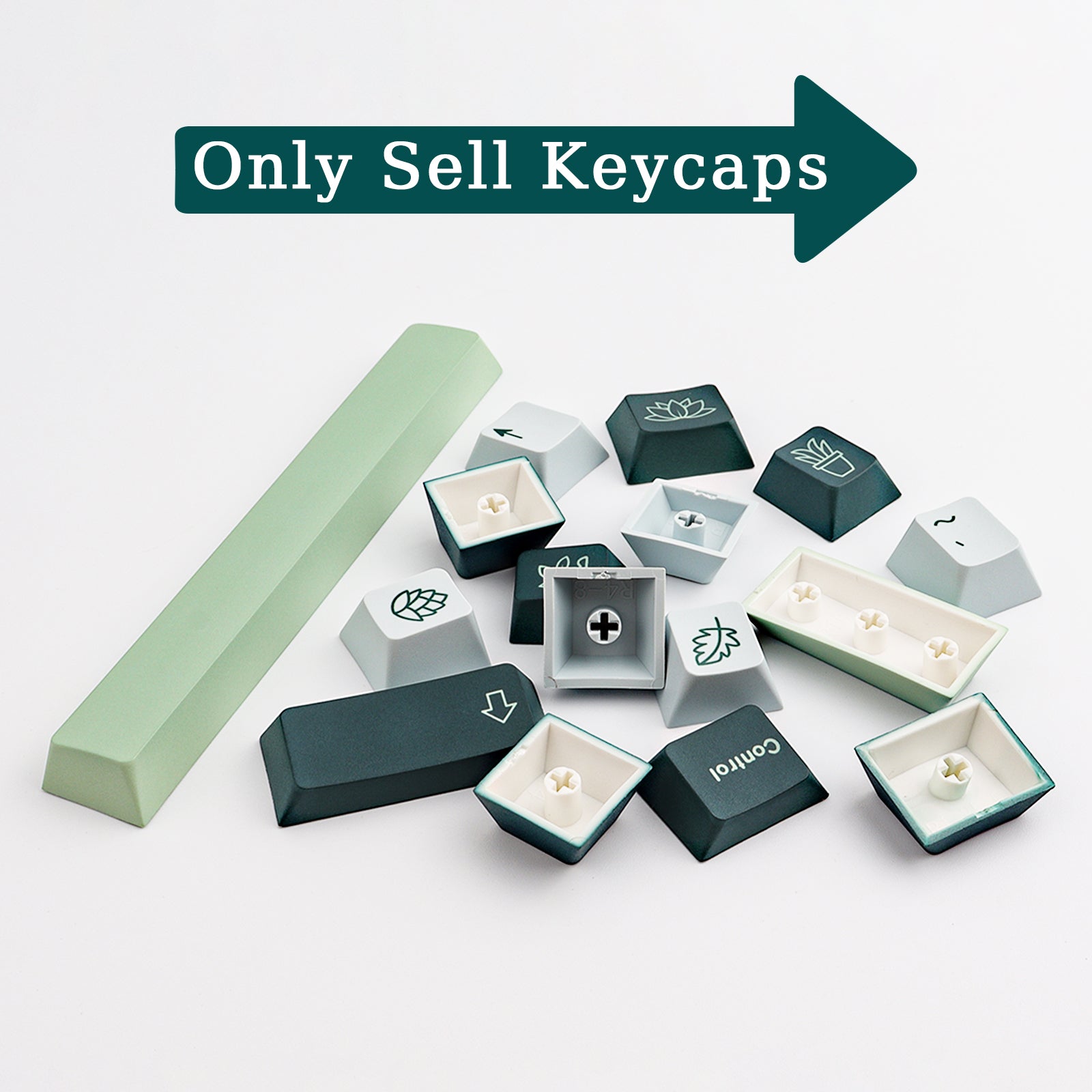 Botanical(Grass green) Keycaps Set - Diykeycap