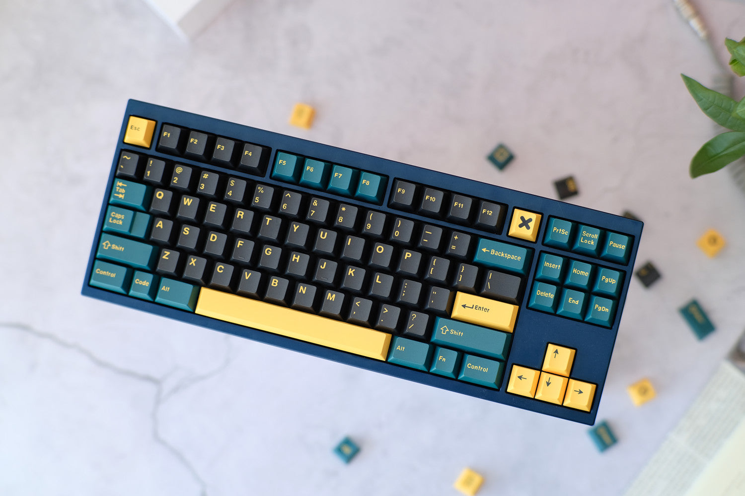 171 key ABS Double Shot Marrs Green/Aero Keycaps - Diykeycap