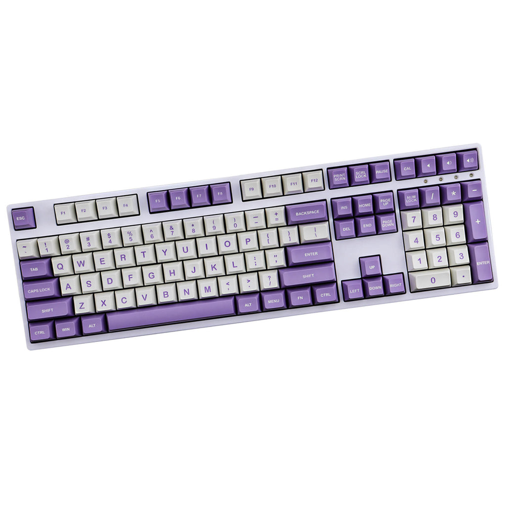 127KEYS SA PROFILE Purple White keycaps - Diykeycap