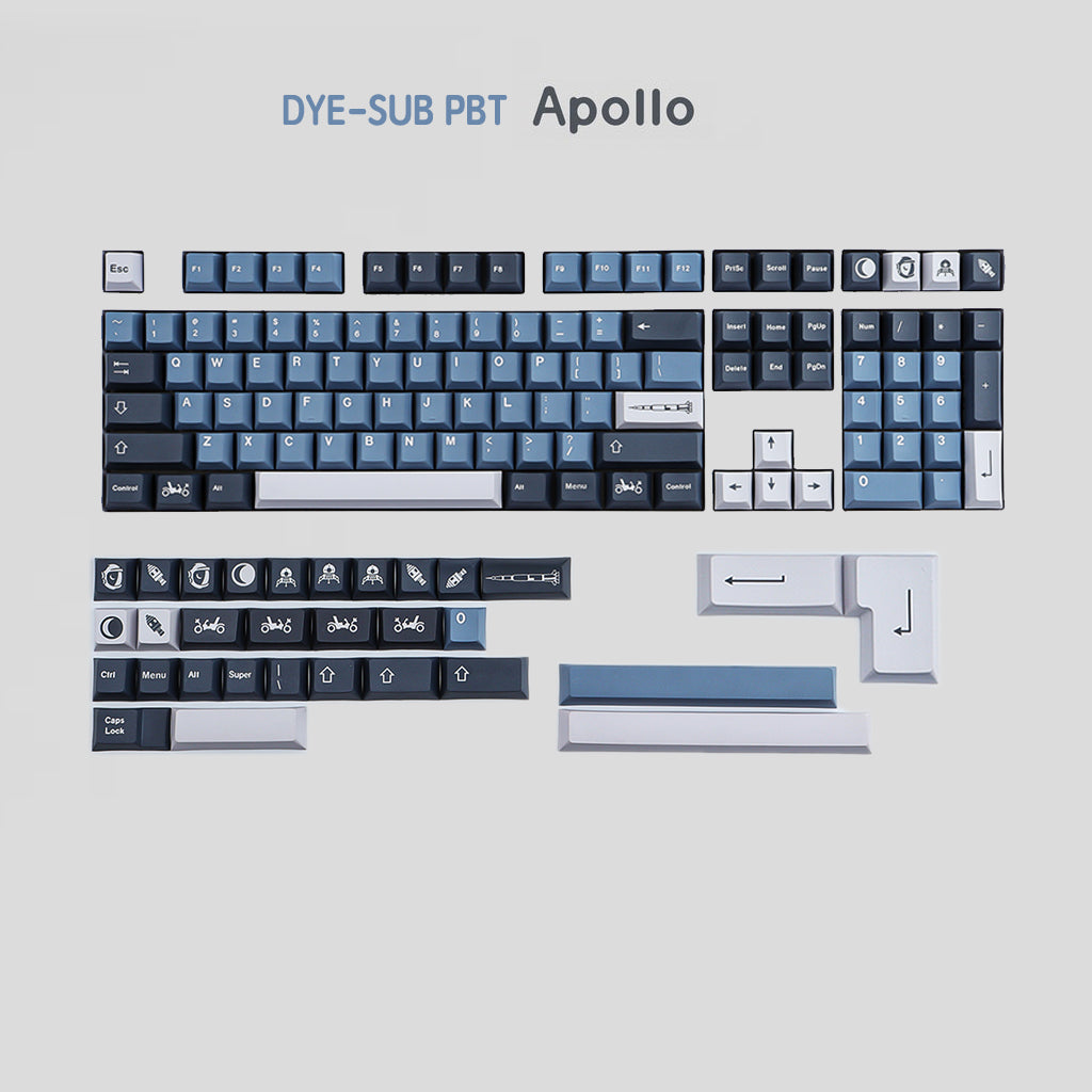 171 keys ABS Double Shot Apollo Keycaps - Diykeycap