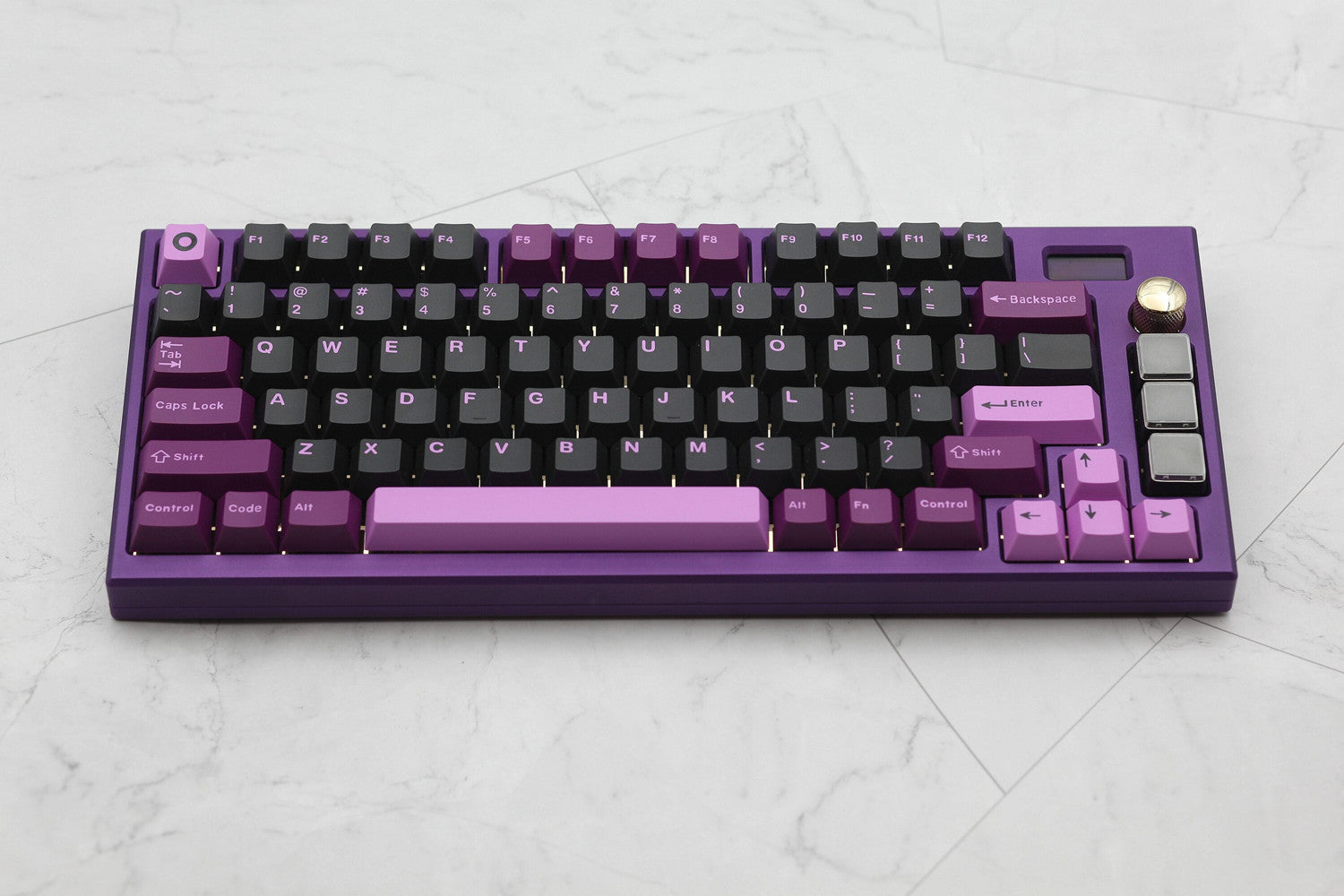 171 keys ABS Double Shot Black Lotus Keycaps - Diykeycap