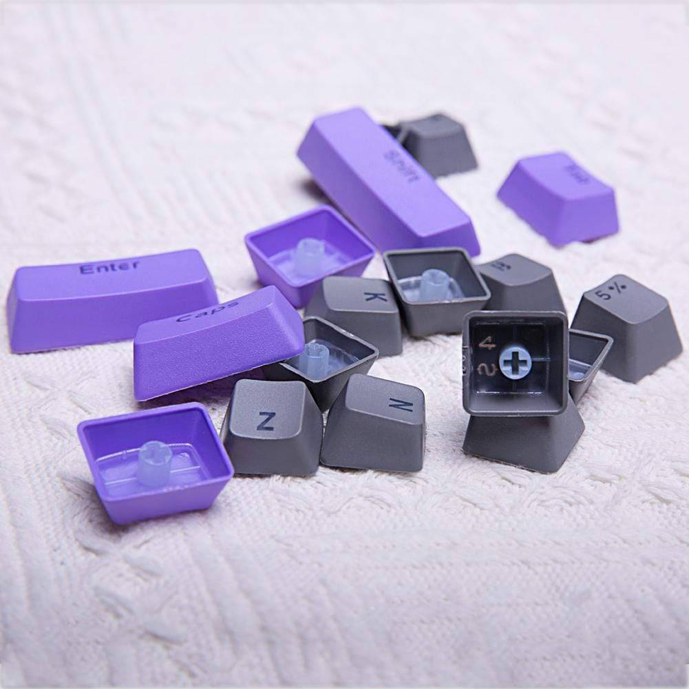 Ducky One 2 Mini Keycaps Backlight Gray and purple keycaps - Diykeycap