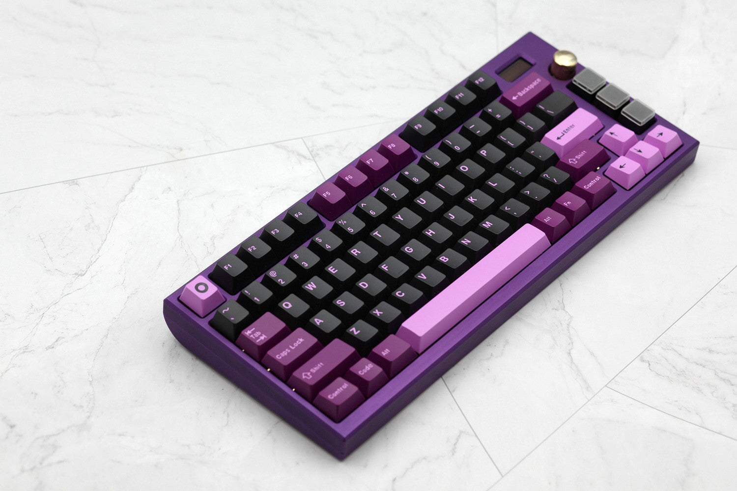 171 keys ABS Double Shot Black Lotus Keycaps - Diykeycap