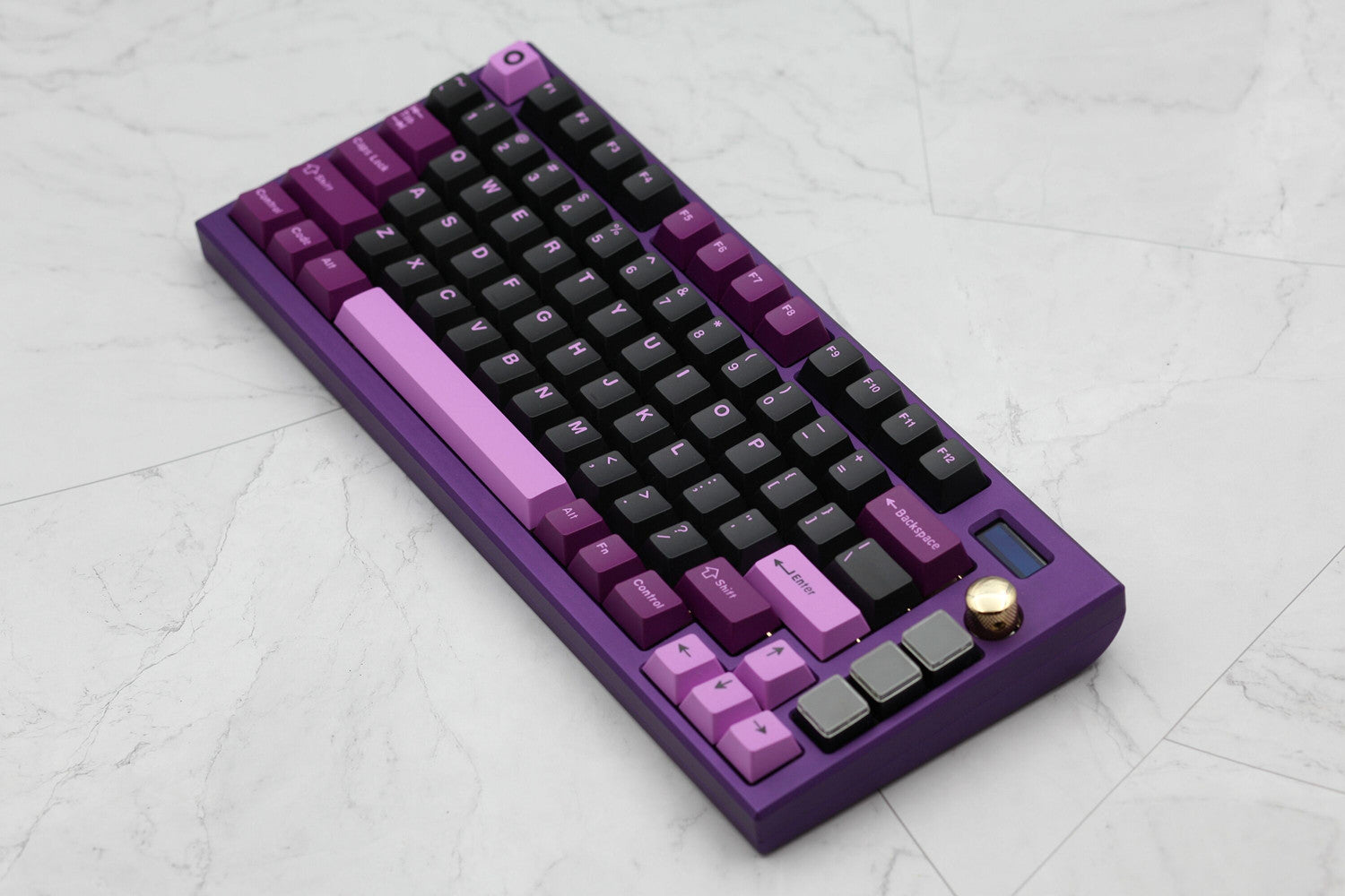 171 keys ABS Double Shot Black Lotus Keycaps - Diykeycap