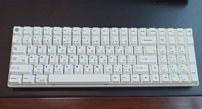 PBT 135 Keys Cherry Profile DYE-Sub Japanese Keycap Minimalist White Theme Minimalist Style Suitable For Mechanical Keyboard - Diykeycap