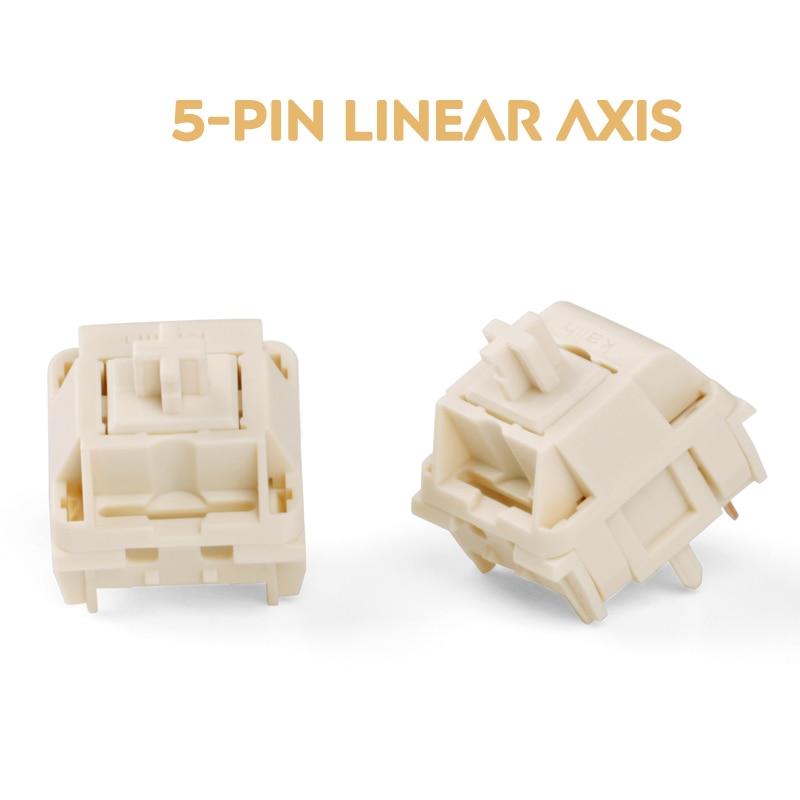 10 PCS Kailh Switch Novelkey Cream Linear Five-Pin Shaft Switches Shaft Ice Cream Switchs For Mechanical Keyboard - Green Chow Shop