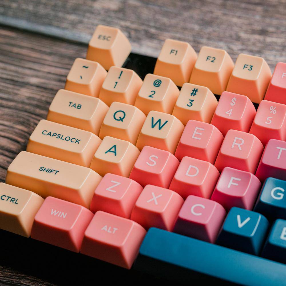 145/112 Key Double Shot SA Ball Cap Keycap Personalized Gradient Color Elf Keycap For Cherry MX Switch Mechanical Keyboard - Diykeycap