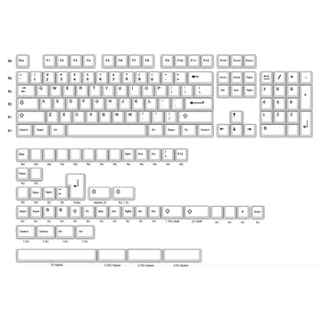 DIYKeycap 156-key ANSI and ISO custom keycap layout