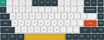 Catalog example of an 84-key low-profile PBT dye-sublimation keycap set