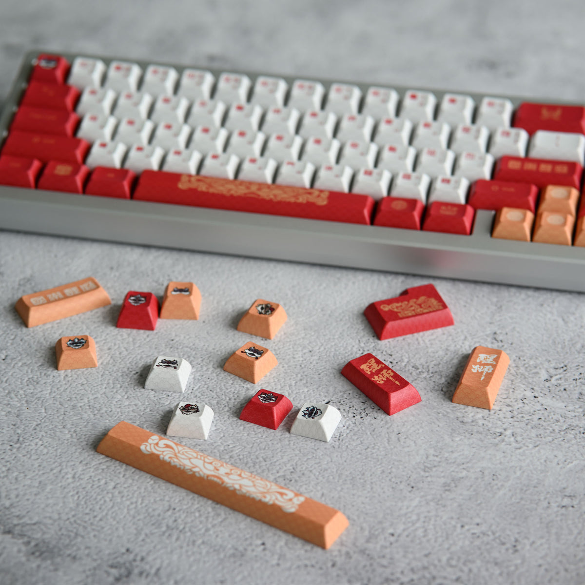 Diykeycap Custom KeyCaps Lion dance Keycap Cherry Profile PBT Dye ...