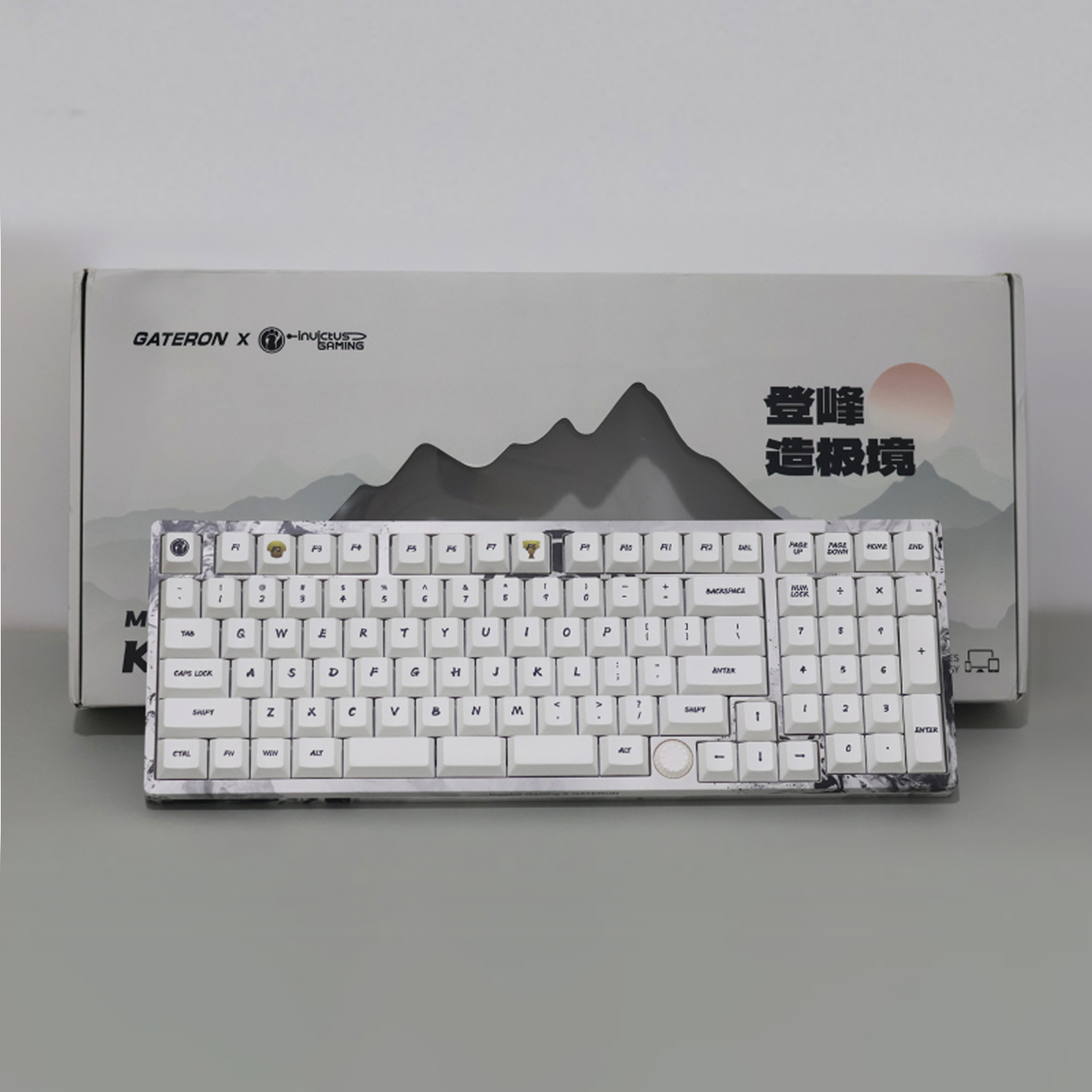 GATERON Co-branded iG 98 Mechanical Keyboard Splashing Ink Mountain top - Diykeycap