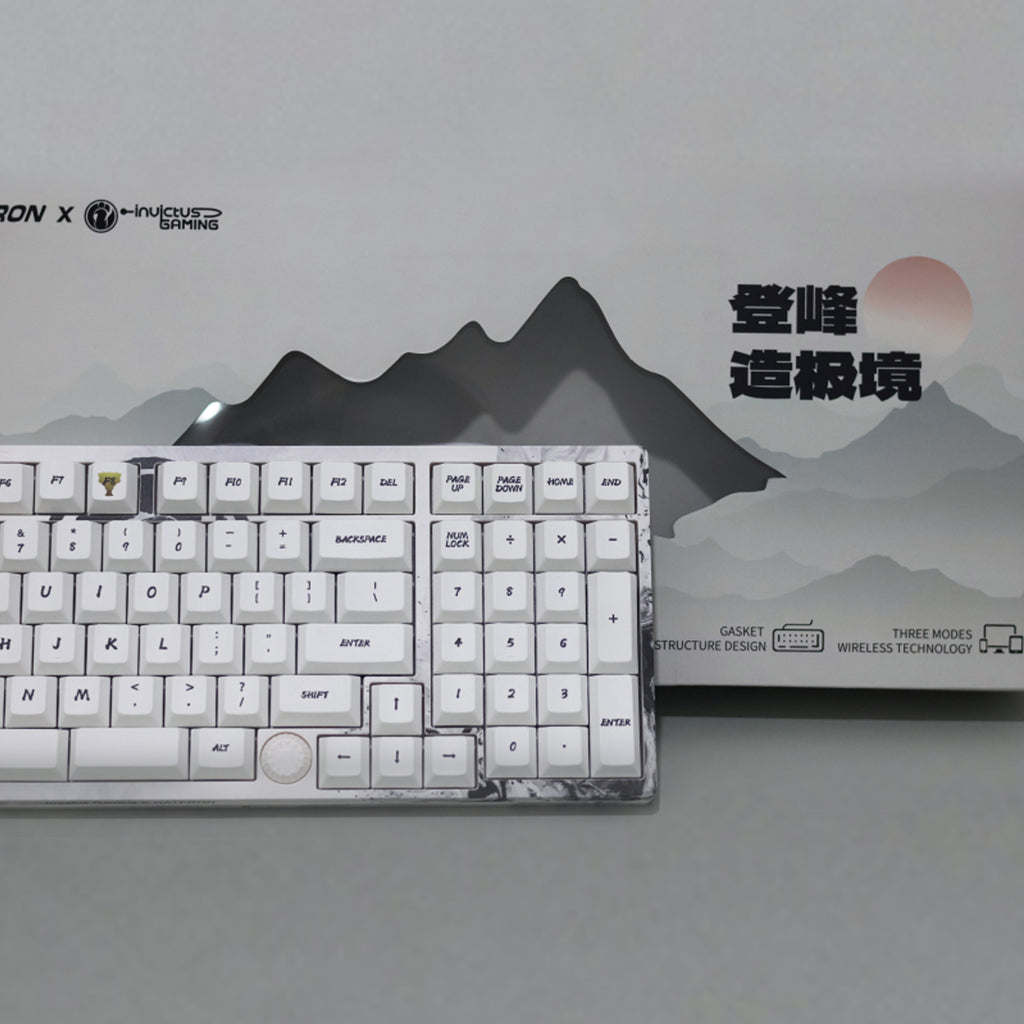 GATERON Co-branded iG 98 Mechanical Keyboard Splashing Ink Mountain top - Diykeycap