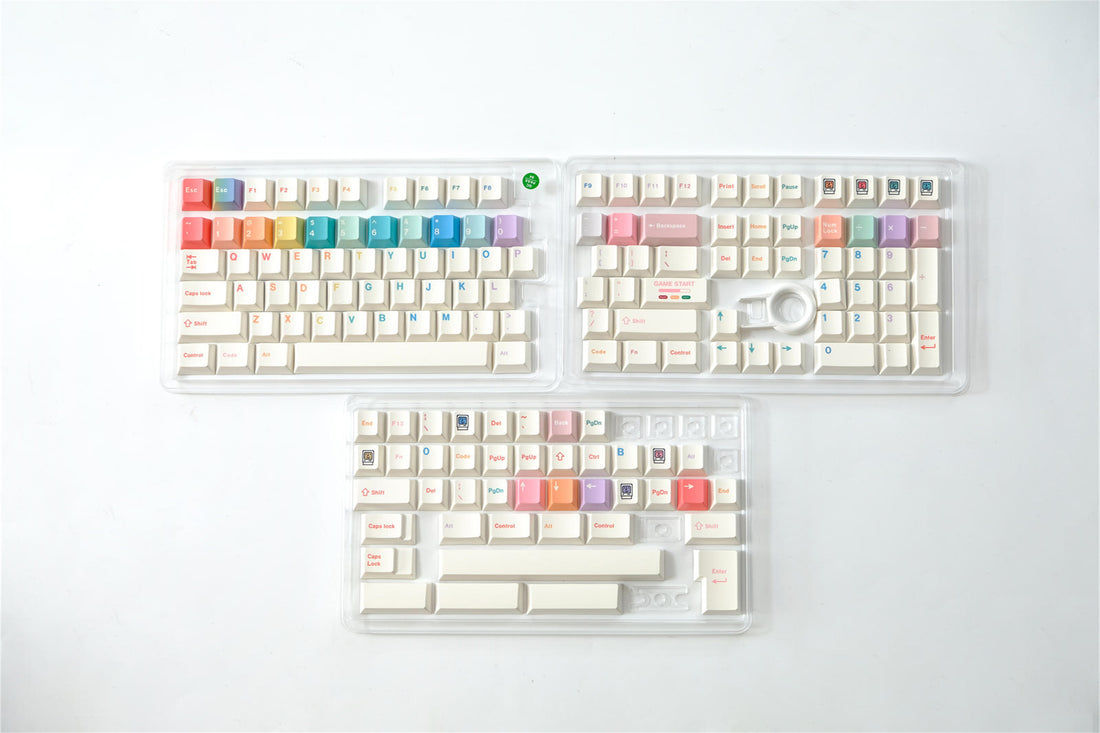 Rainbow Macaron Keycaps - Diykeycap