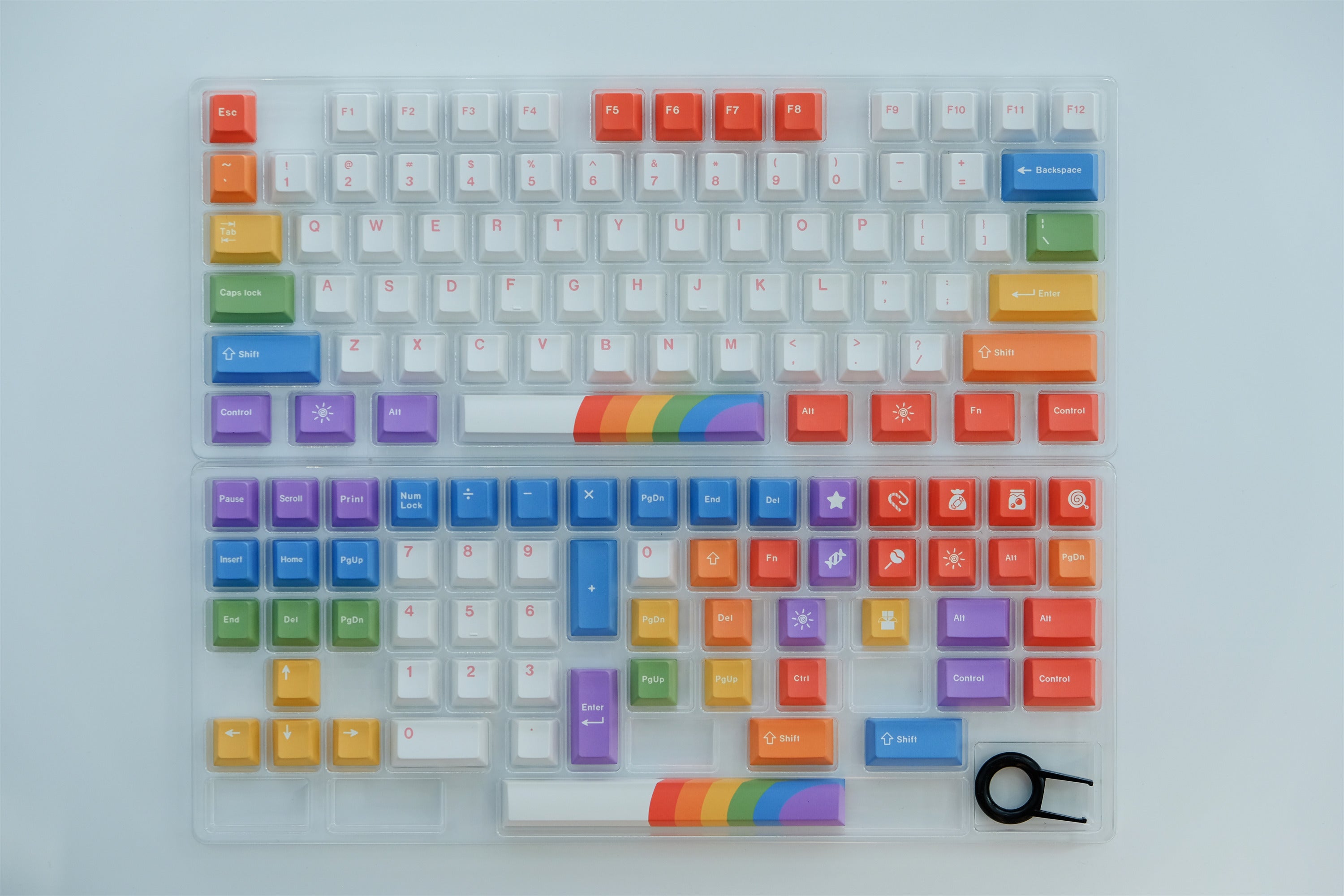 Retro Rainbow Keycaps