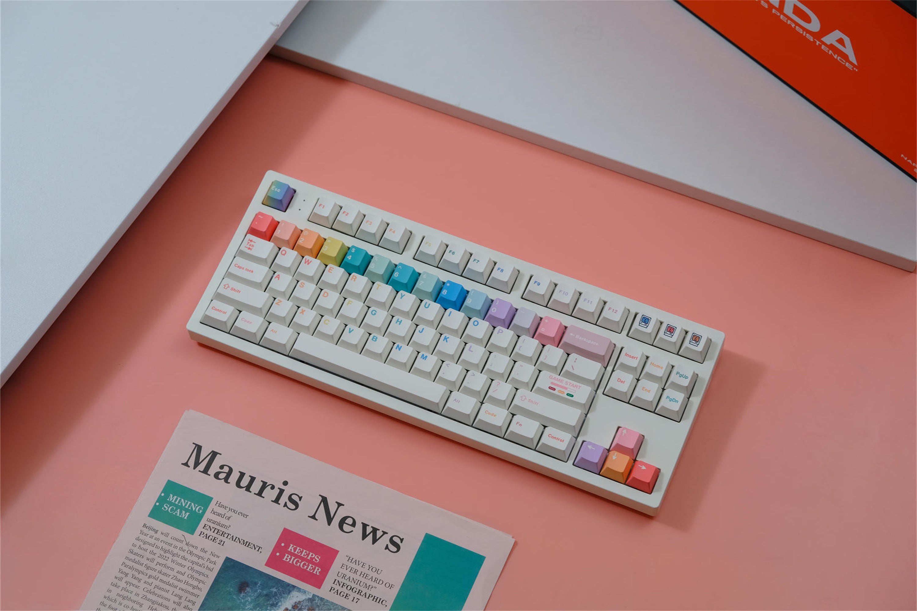 Rainbow Macaron Keycaps - Diykeycap