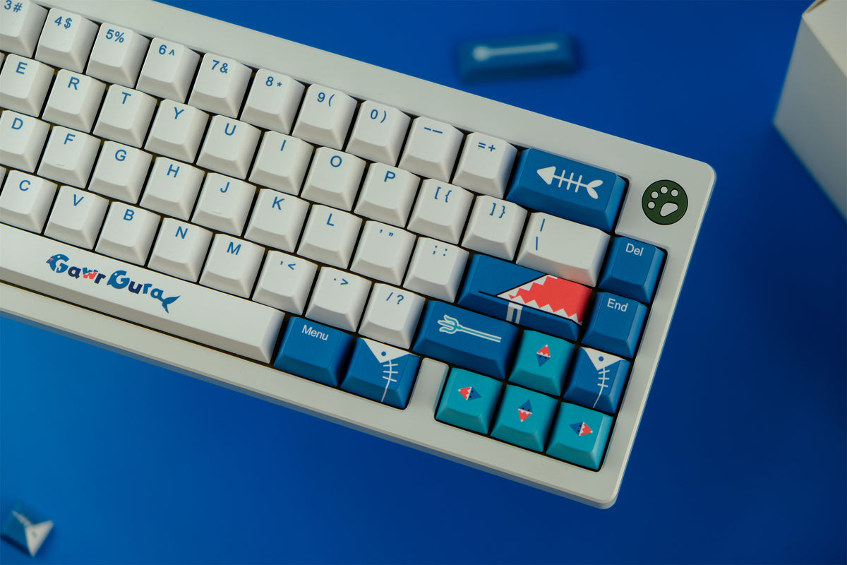 Gawr Gura Hololive Shark Keycaps - Diykeycap