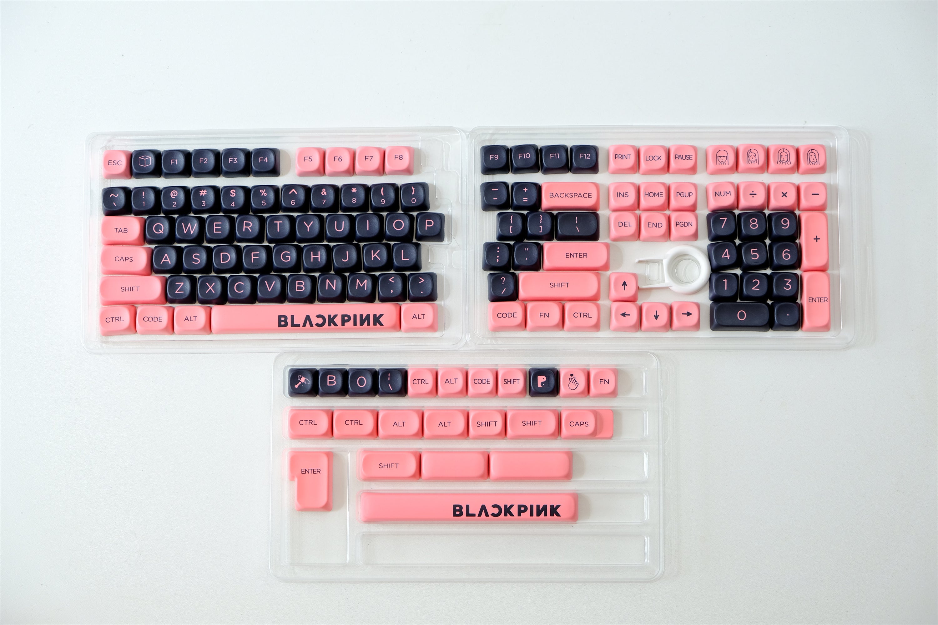 Black & Pink K-Pop Theme Keycaps
