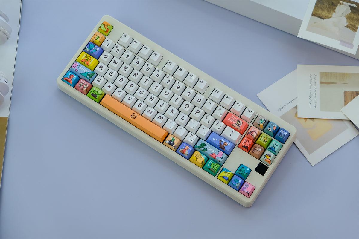 Funny Doodle One Piece Keycaps - Diykeycap