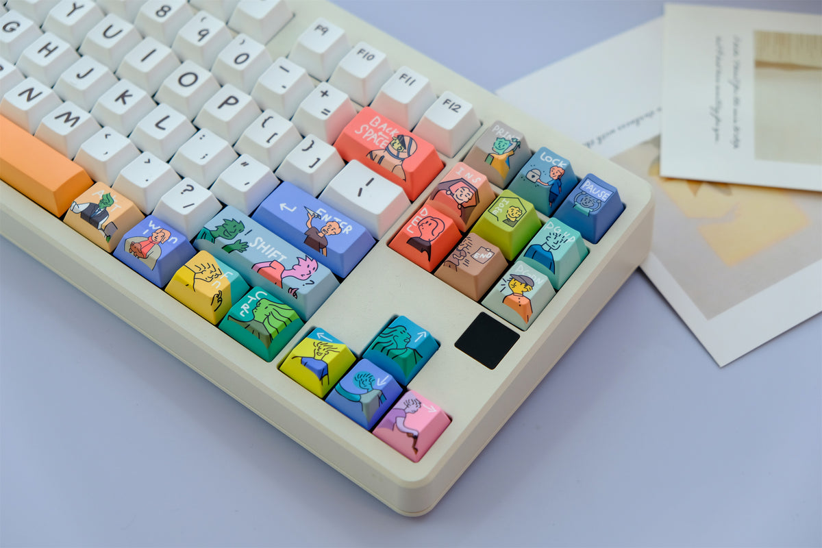 Funny Doodle One Piece Keycaps - Diykeycap