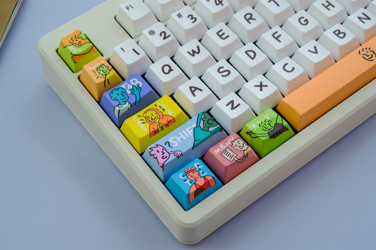 Funny Doodle One Piece Keycaps - Diykeycap