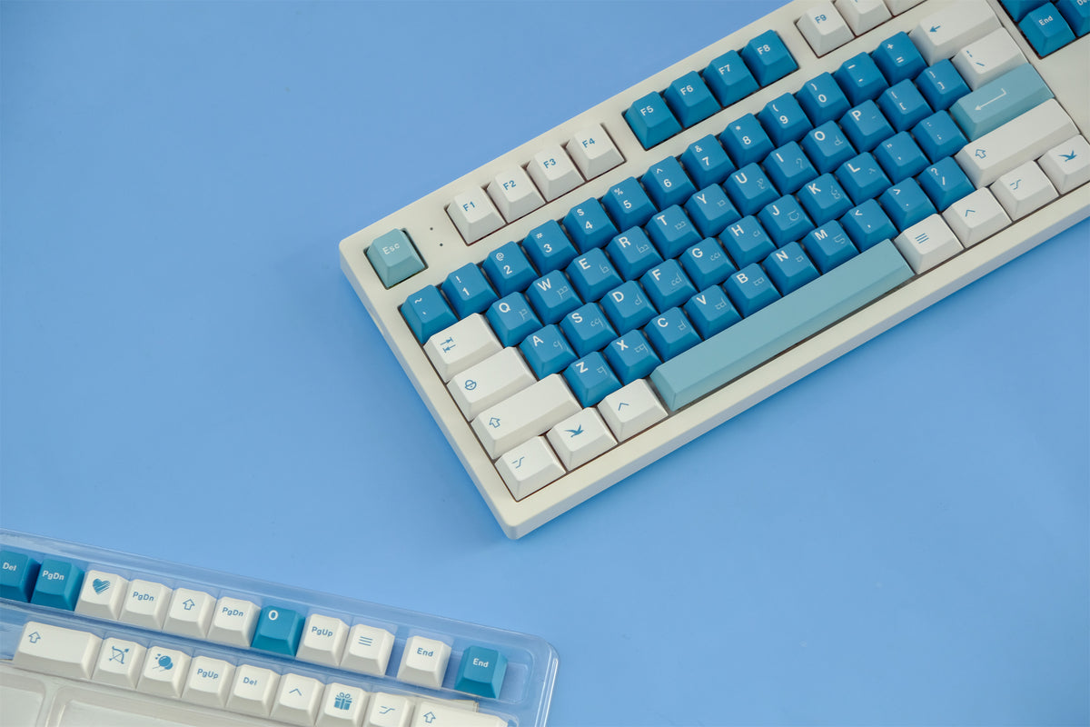 Sea Fog Love Letter Keycaps - Diykeycap