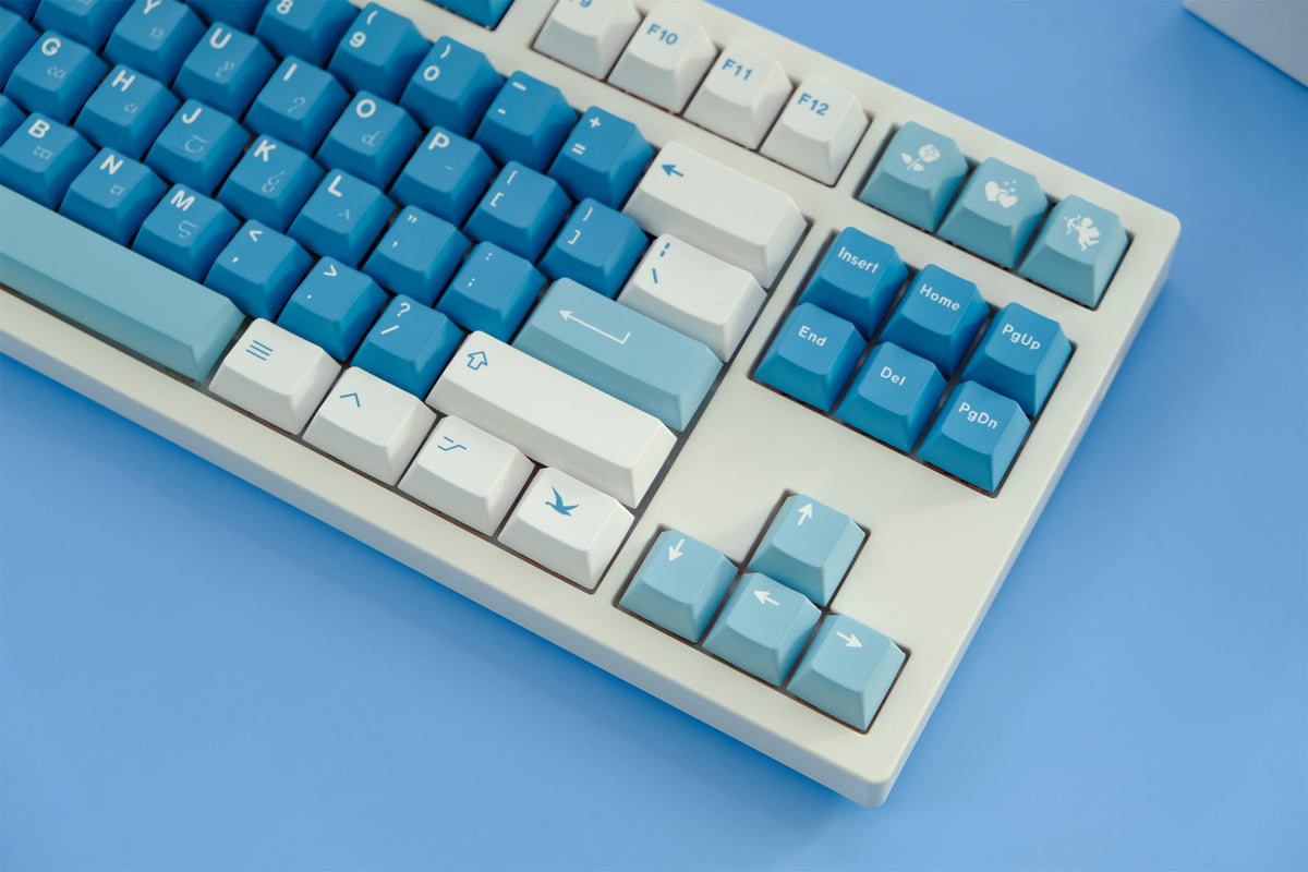 Sea Fog Love Letter Keycaps - Diykeycap