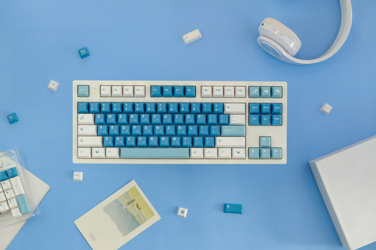 Sea Fog Love Letter Keycaps - Diykeycap