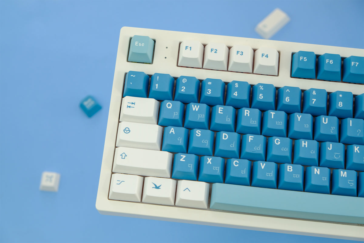 Sea Fog Love Letter Keycaps - Diykeycap