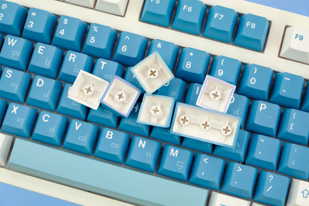 Sea Fog Love Letter Keycaps - Diykeycap