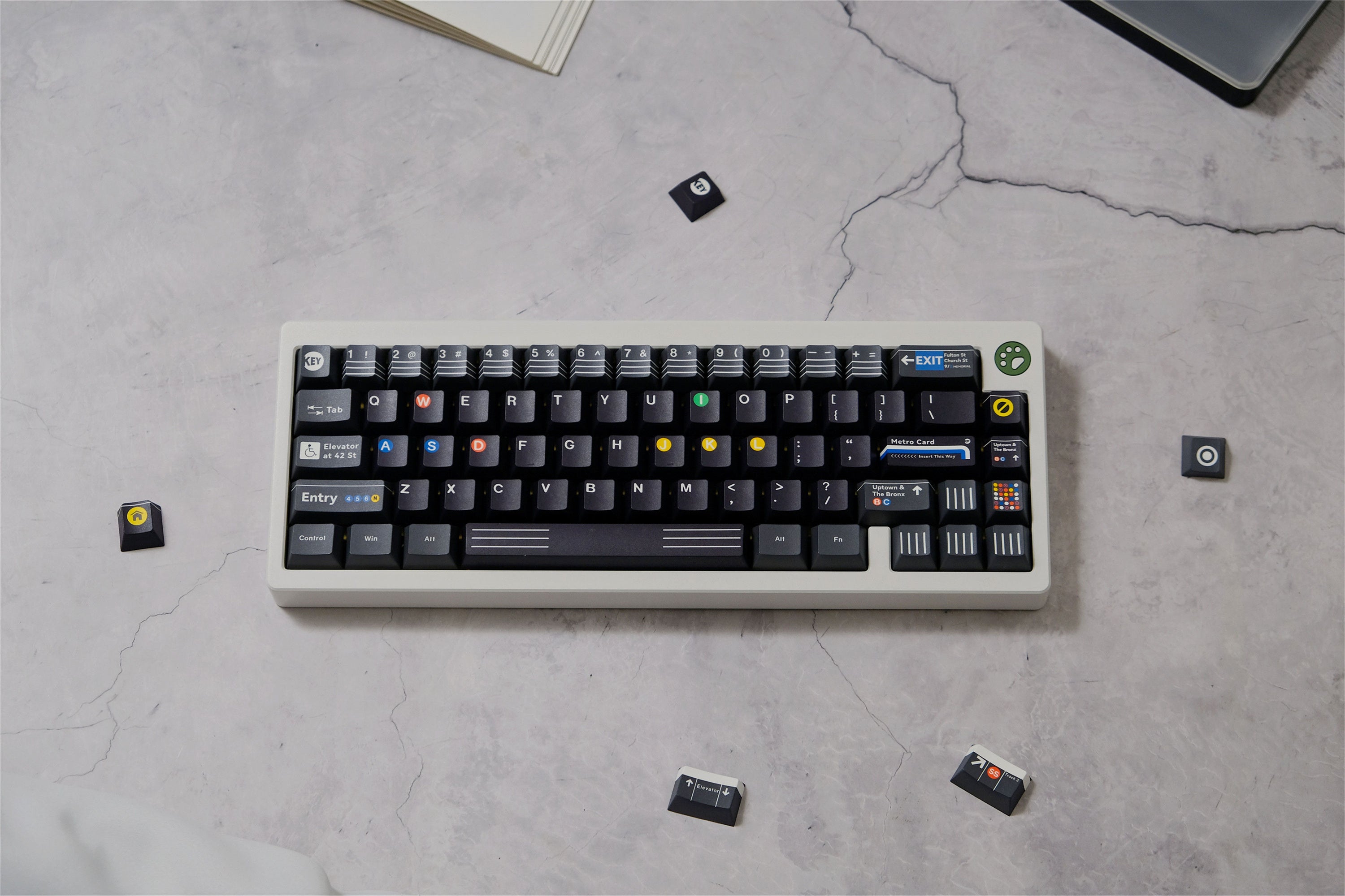 NYC Subway PBT Keycaps - Diykeycap