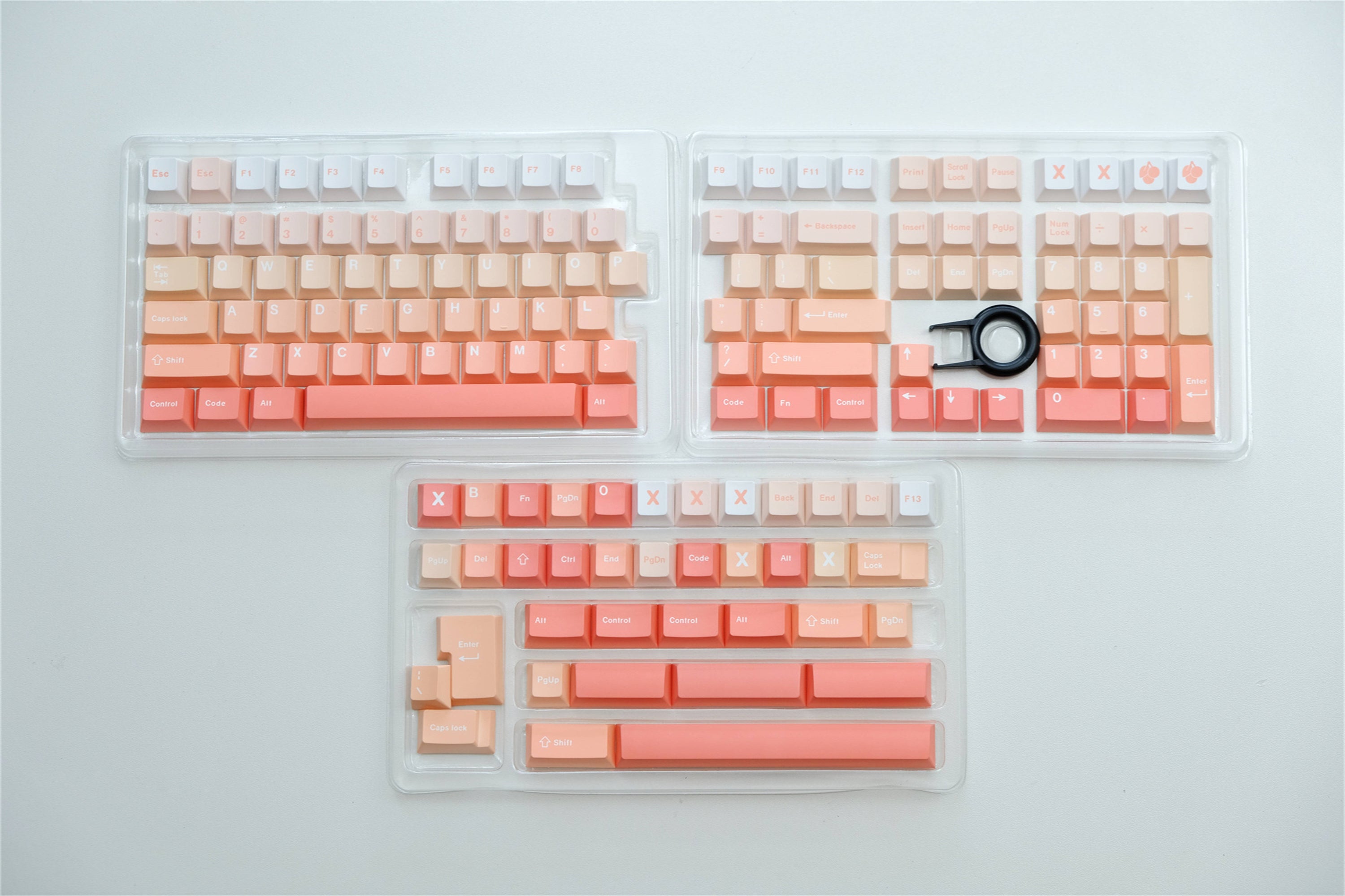 Ombré Blush PBT keycaps