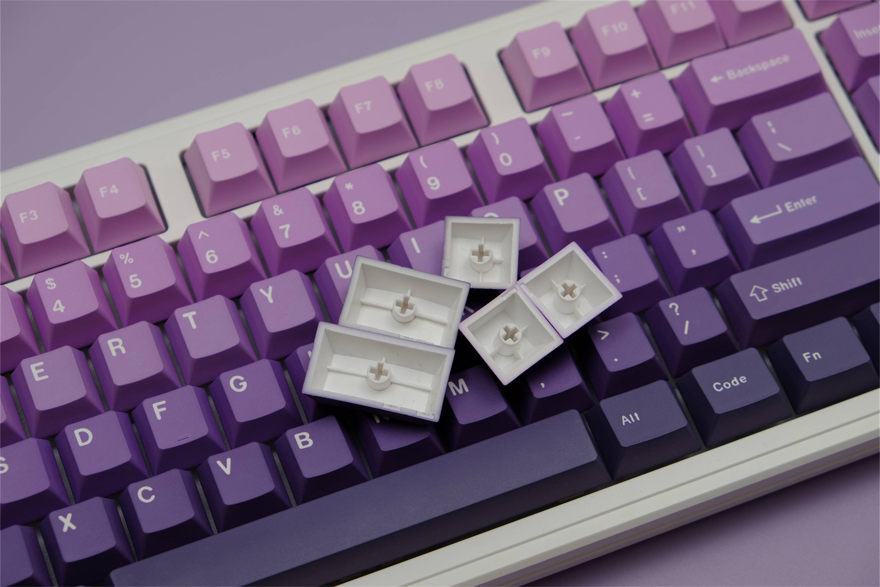 Violet Ombré PBT Keycaps